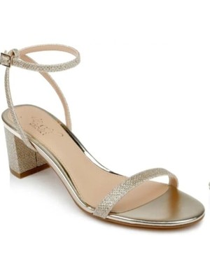 JEWEL BADGLEY MISCHKA Женские серебряные босоножки на каблуке Danni Ii Toe Block Heel 7 M