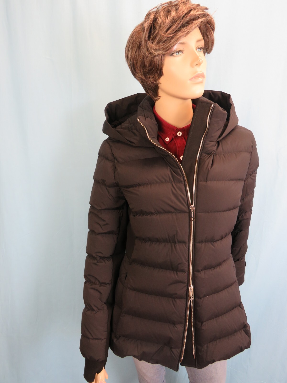 Pre-owned Burberry $1350  Newbridge Black Hooded Quilted Down Short Parka Puffer Coat S
