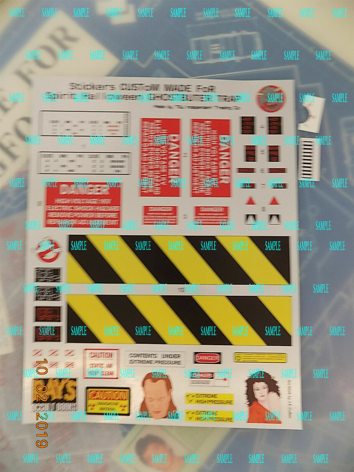 Ghostbusters (Spirit Rubies-Walmart Ghost Trap) Chrome up grade Stickers