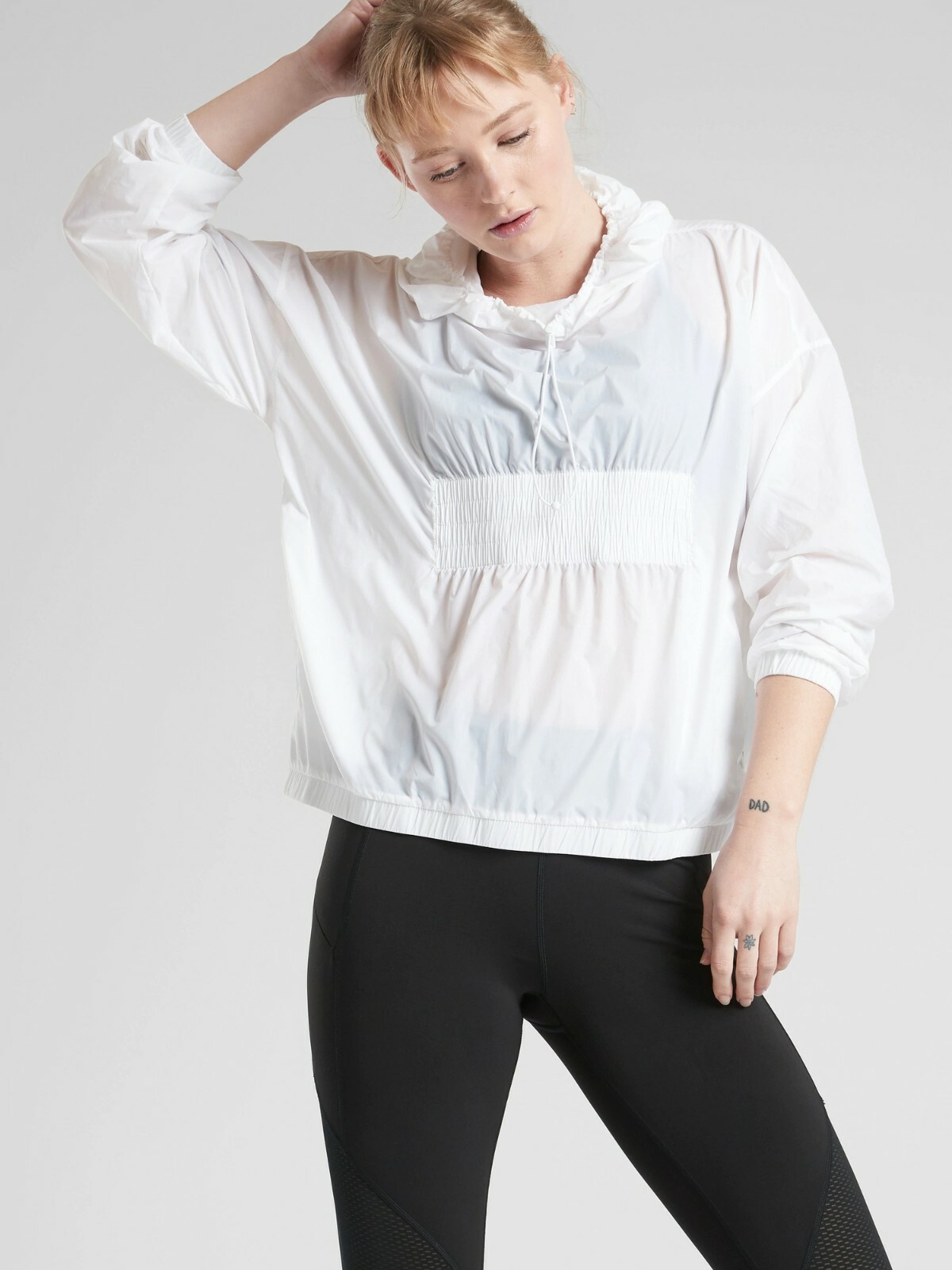 Athleta Dispatch Anorak Top, Bright White SIZE XL #405464