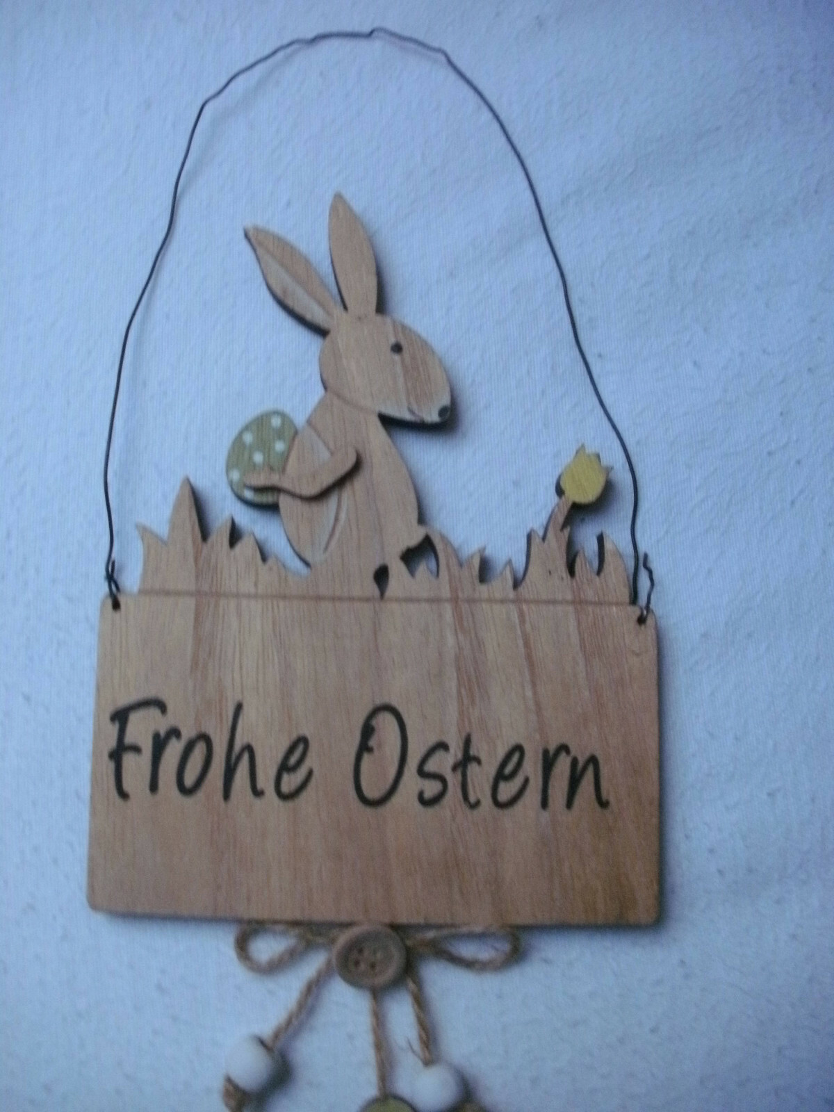 Osterhase( Deko Hängedeko )Holz Handarbeit.Mit Aufhänger 43cm