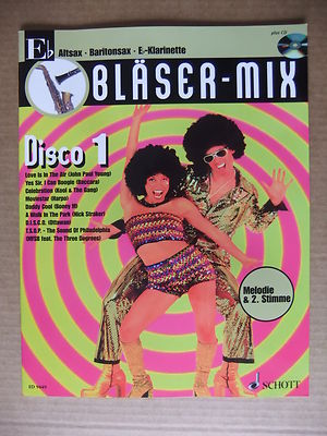 MANGEL Bläser Mix Disco 1 in Eb für Alt-Saxofon Alto Saxophone Noten mit CD