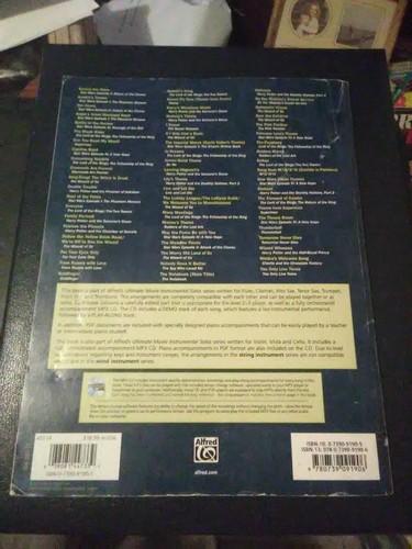 Ultimate Movie Film Instrumental Solos Tenor Sax 2-3 SAXOPHONE Sheet Music BOOK