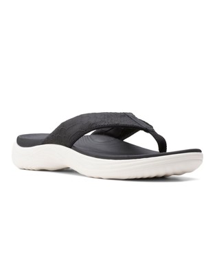 

CLOUD STEPPERS BY CLARKS Женские черные босоножки на танкетке Lola Point, размер 10 м, Черный, 26152793