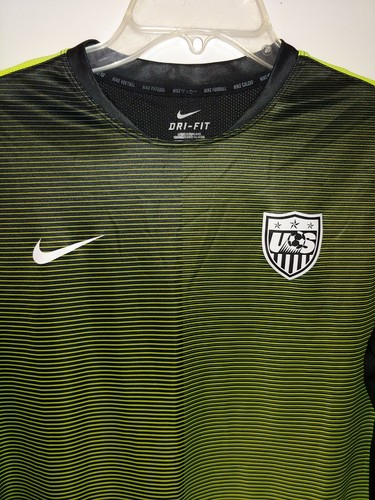Nike USA Womens Soccer Training Jersey Black neon green USWNT