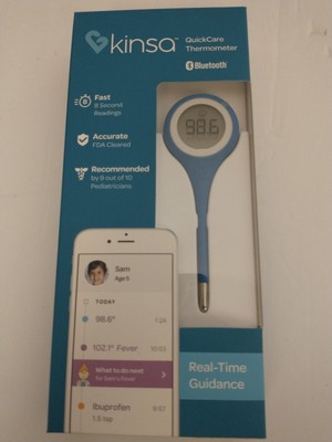 Kinsa Quick Scan Thermometer Bluetooth Smart Real Time Track Share KSA-110 
