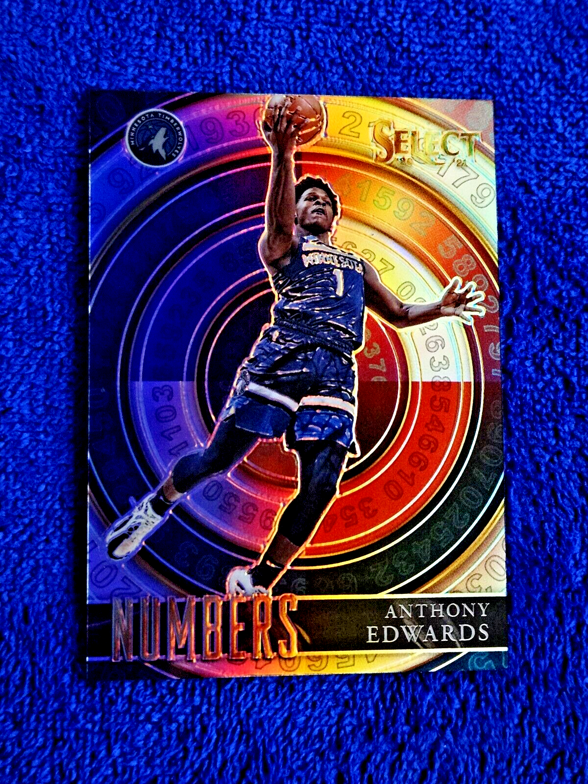 2020 PANINI SELECT ANTHONY EDWARDS ZEBRA PRIZM #169 PSA 10