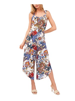 Женский комбинезон с широкими штанинами VINCE CAMUTO цвета слоновой кости без подкладки на завязках XL