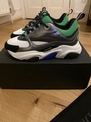 dior b22 silver green