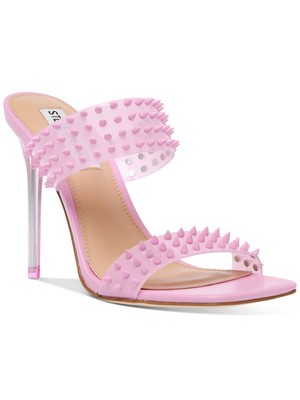 

STEVE MADDEN Женские розовые босоножки без шнуровки на каблуке с квадратным носком Lunna, 10 м, Розовый, LUNN01S1