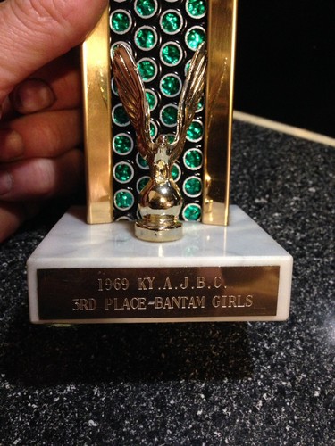 Vintage Bowling Trophy Marble Base 10