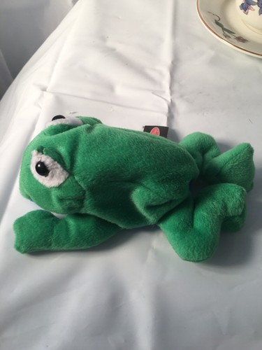Melissa & Doug Green Frog  stuffed plush beanie 6
