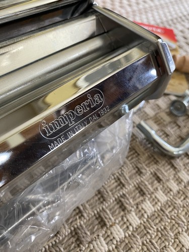 new IMPERIA Italy 150 Pasta Maker Steel Noodle Machine Fettuccine + Tagliatelle