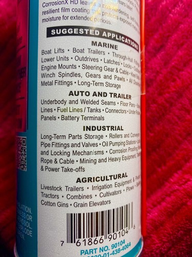 Corrosion X HD- Kills Corrosion/Rust, Water Resistant, HEAVY DUTY, Aerosol 12oz