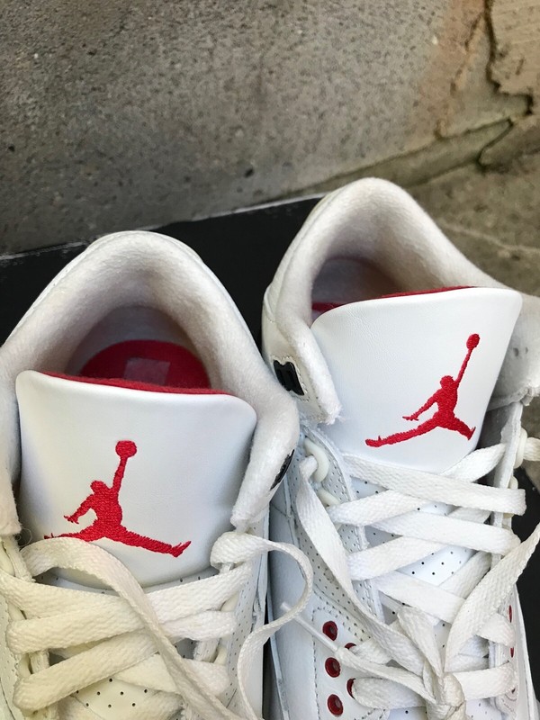 2023 Nike Air Jordan 3 III Retro &ldquo;White Cement Reimagined&rdquo; Black Red size 8