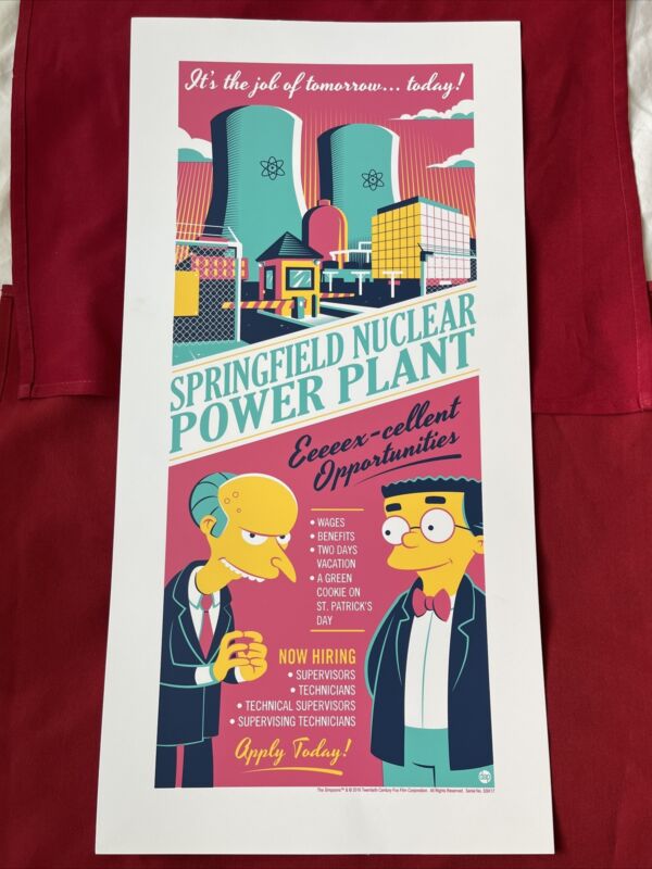 The Simpsons Poster: Springfield Nuclear power Plant  Propaganda Ad