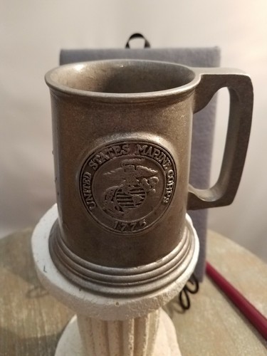 United States Marine Corps 1775 USMC Pewter metal beer mug stein Wilton Stamped
