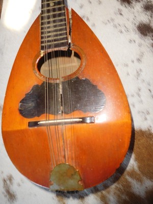 ANTIQUE HAND MADE MANDOLIN LATE 1700s - 1800s RARE MUSICAL INSTRUMENT FOR REPAIR