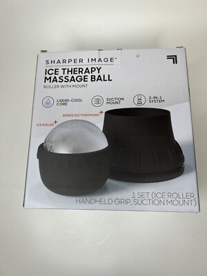 NEW Sharper Image Ice Therapy Massage Ball Roller with Wall Mount