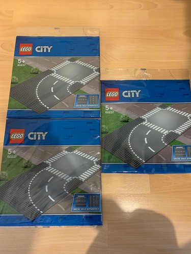 Lego City 3x 60237, Straßen, Kurve Kreuzung, Straßenplatten, Platte Neu OVP