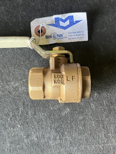 3/4" NPT Lead-Free Bronze Full-Port Ball Valve, 600 WOG, 150 WSP, MADE IN USA