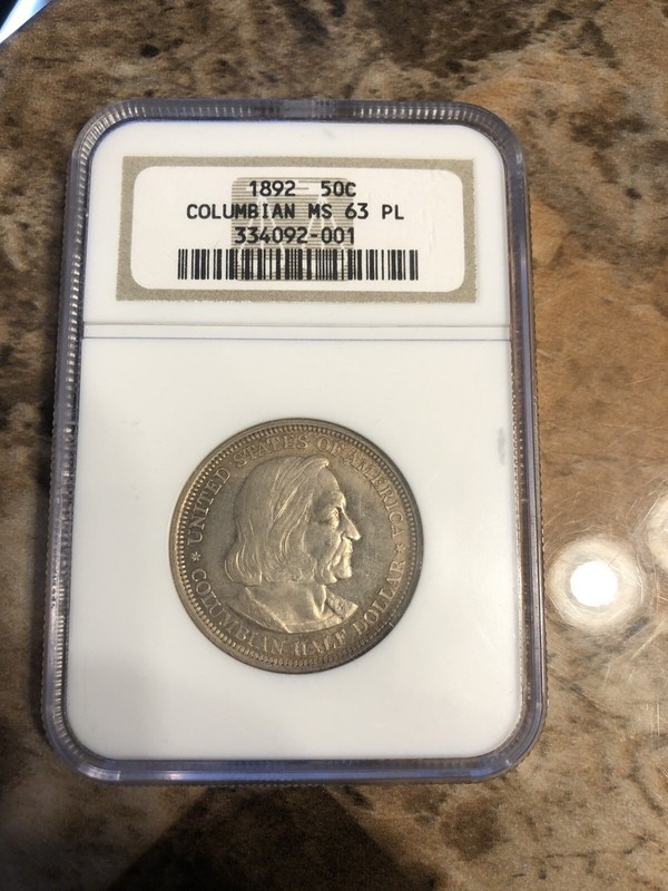 1892 50 Columbian Comemmorative Half Dollar NGC MS63PL