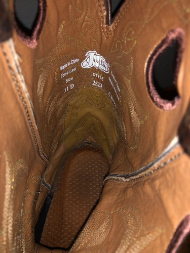 Justin Beautiful Leather Boots Size 11