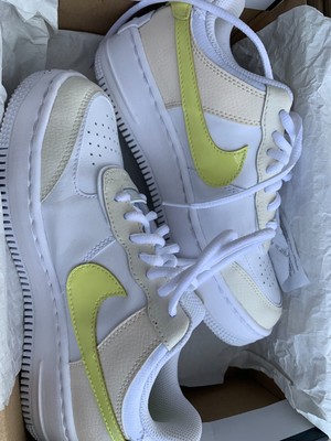 Nike Air Force 1 Shadow SE Pale Ivory Light Zitron Womens 6.5 New