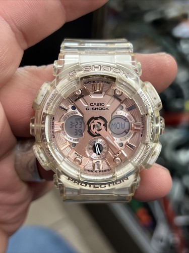 Casio G-SHOCK 5518 Clear Resin Case and Band Watch Digital Analog