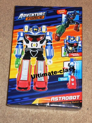 adventure force astrobot walking robot toy with lights & sound