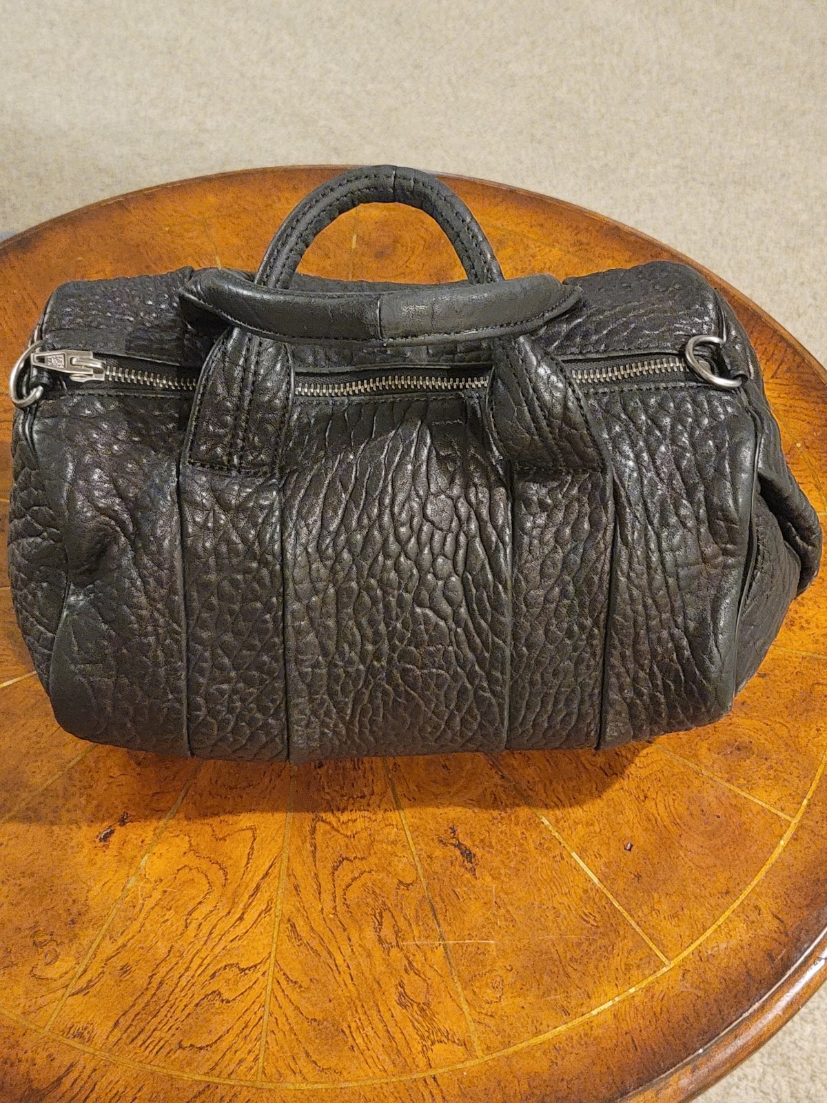 ALEXANDER WANG WOMEN'S BLACK PEBBLED LEATHER LARGE ROCCO BAG (NO