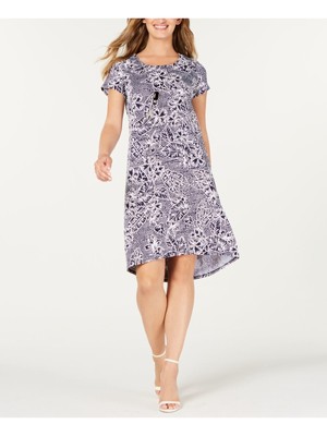 

NY COLLECTION Женское платье с ожерельем и коротким рукавом с круглым вырезом выше колена для вечеринки