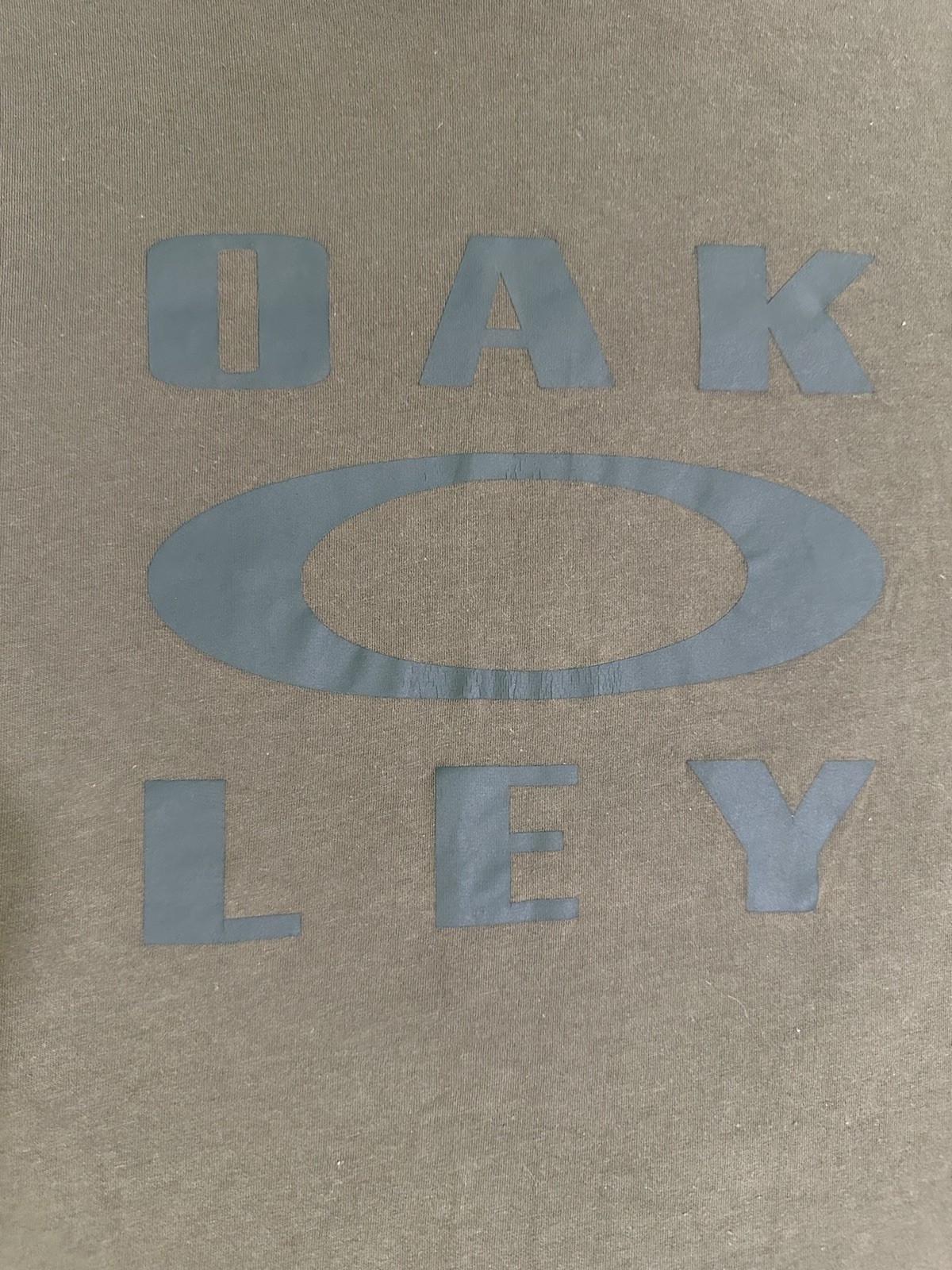 Vintage Oakley T-Shirt Graphic Spellout Tee Mens Size 2XL Green Y2K RARE!