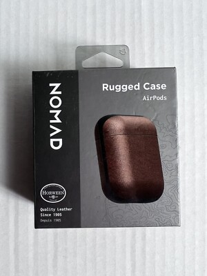 Nomad Apple Airpods Case - Dark Brown Leather NIB Monogrammed JM