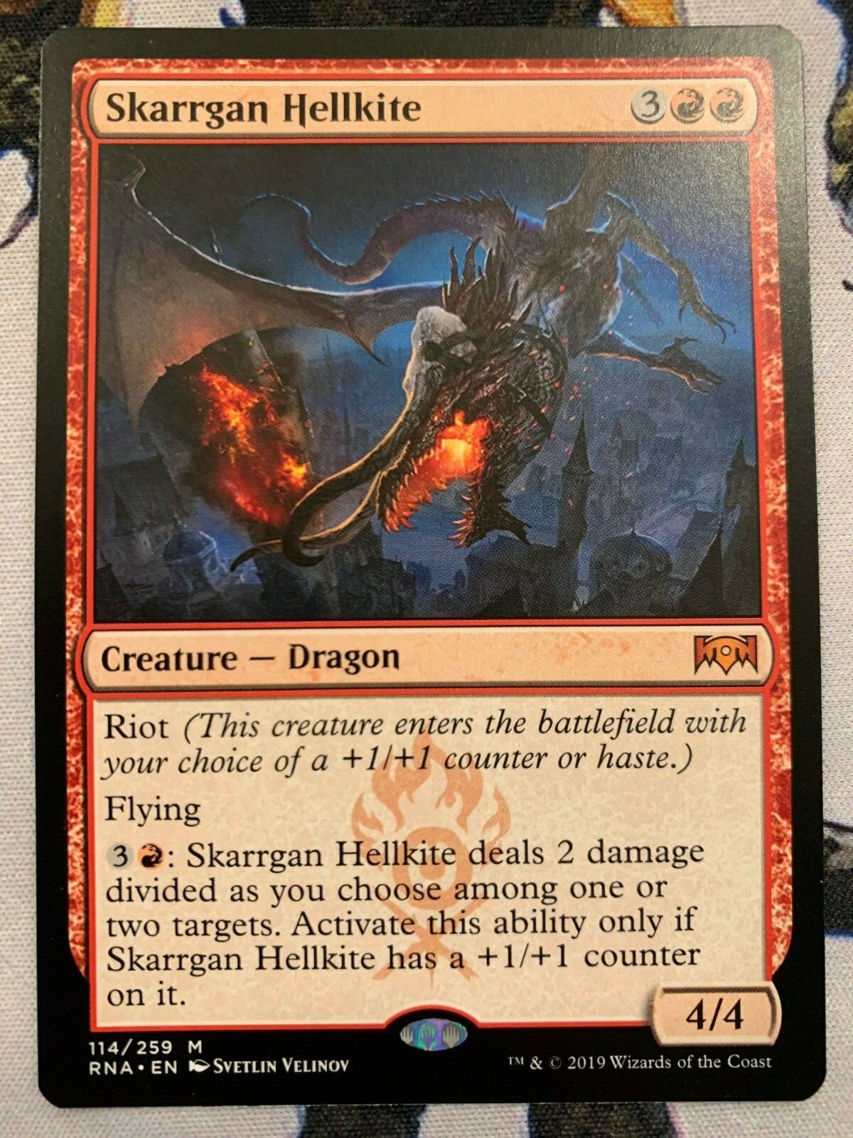 Skarrgan Hellkite 1x FOIL RNA MTG Ravnica Allegiance Mythic MINT red Skarrgan Hellkite 1x FOIL RNA MTG Ravnica Allegiance Mythic MINT red