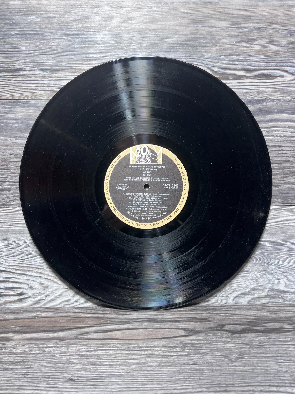 JULIE ANDREWS AS THE STAR, ORIGINAL MOTION PICTURE SOUND TRACK ALBUM