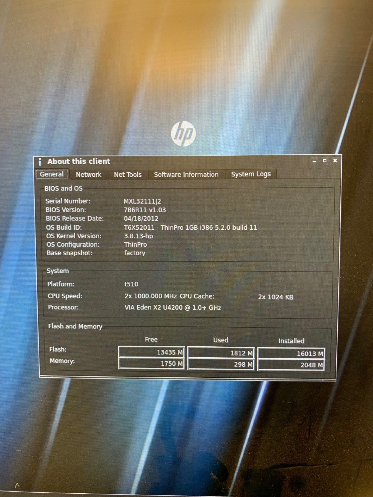 Lot of 79x HP t510 Thin Client Eden U4200 1.0GHz 2GB RAM 16GB Flash B8L63AA#A