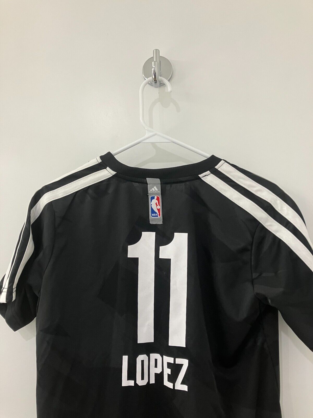 Lopez #11 black adidas Brooklyn Nets shirt jersey youth Lopez #11 black adidas Brooklyn Nets shirt jersey youth