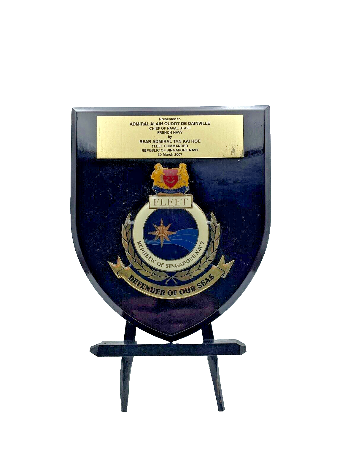 SINGAPOUR - SINGAPORE NAVY - Tape de Bouche (CREST) - Rear Adm Tan Kai Hoe
