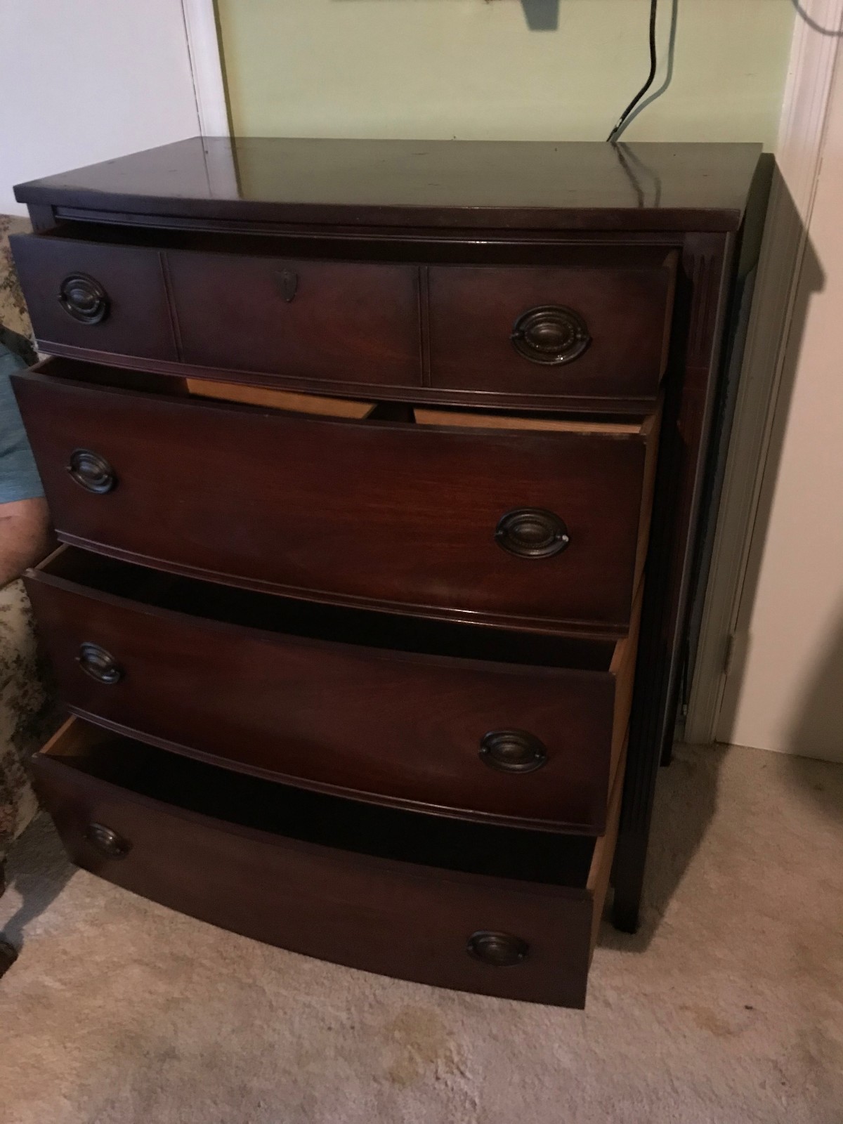 Antique Mahogany Dixie Chest of Drawers