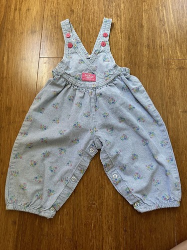 OshKosh Baby B'Gosh Overalls Vintage 80s Floral Overall Made