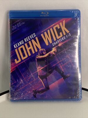 John Wick: Chapters 1-3 Blu-Ray +DVD +Digital New And Sealed