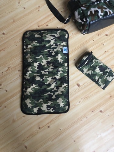 Camo Minky Diaper Bag Set Lot Camouflage