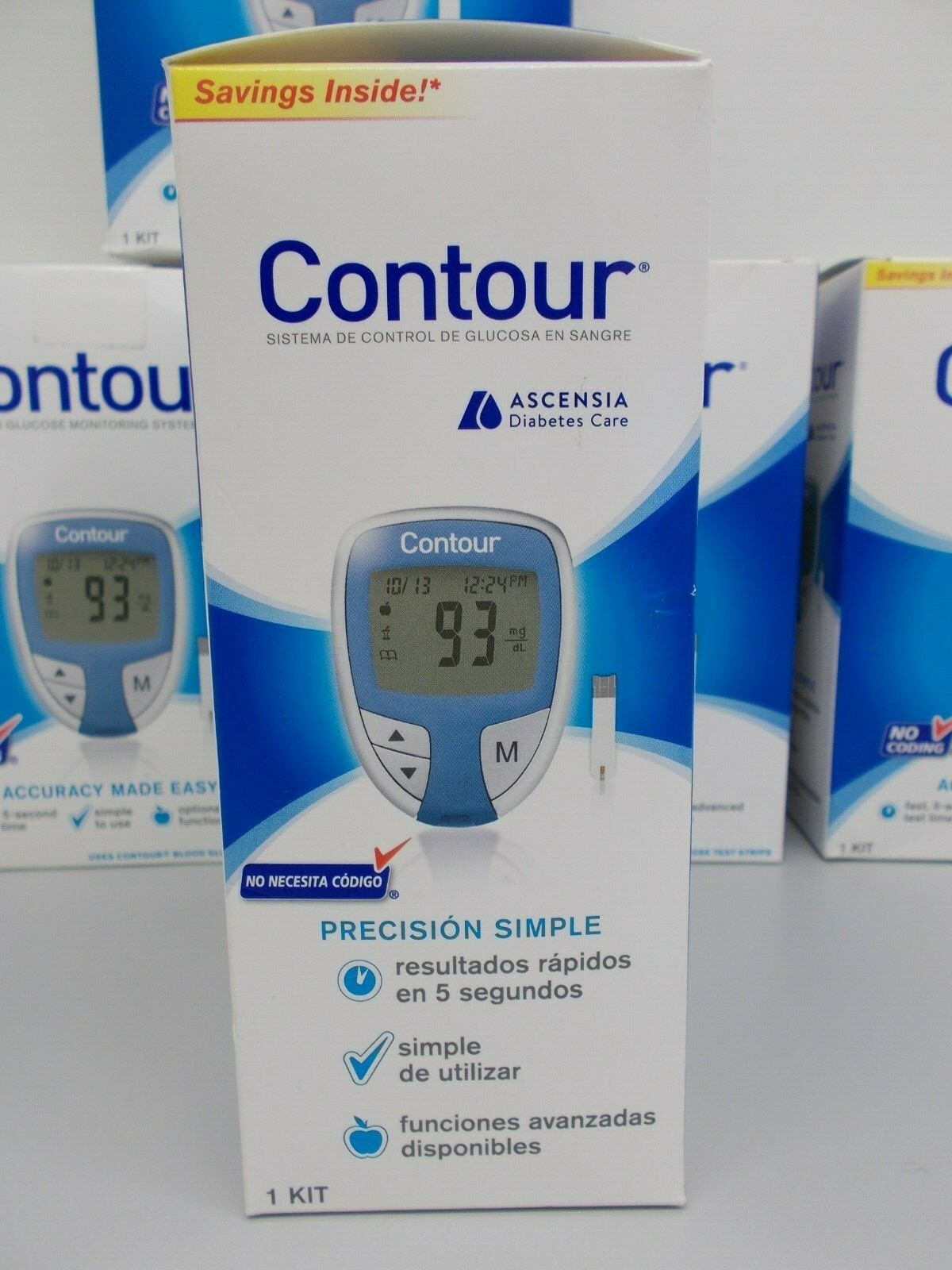 LOT OF 5 Ascensia Contour Blood Glucose Monitoring System Diabetes Meters