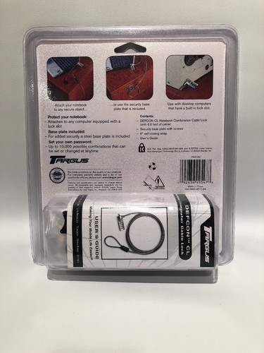 Targus DEFCON CL, Laptop Cable Lock, PA41OU