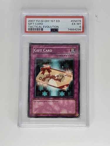 Yugioh Gift Card taev-en078 common 1st Edition Tactical Evolution PSA 6
