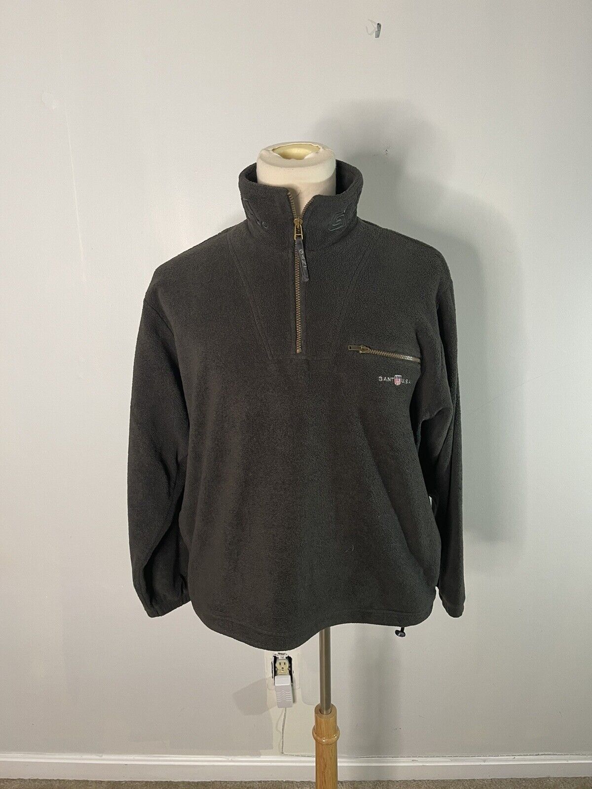 vintage Gant USA the rugger fleece 1/4 zip pullover men vintage Gant USA the rugger fleece 1/4 zip pullover men
