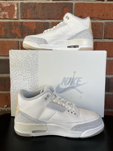 JORDAN SIZE MEN 7-7.5/WOMEN8.5-9 AIR JORDAN 3 RETRO CRAFT IVORY FJ9479-100?FAST SHIP?