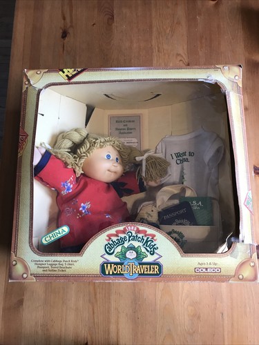 De colecci n Cabbage Patch Kids World Traveler China caja original rubia 1985
