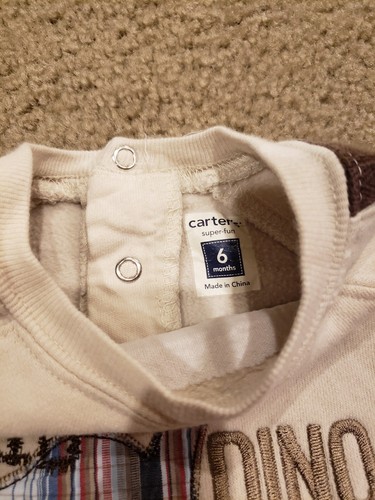 6 month boy clothes Dinosaur sweater Carter's  Snaps cute